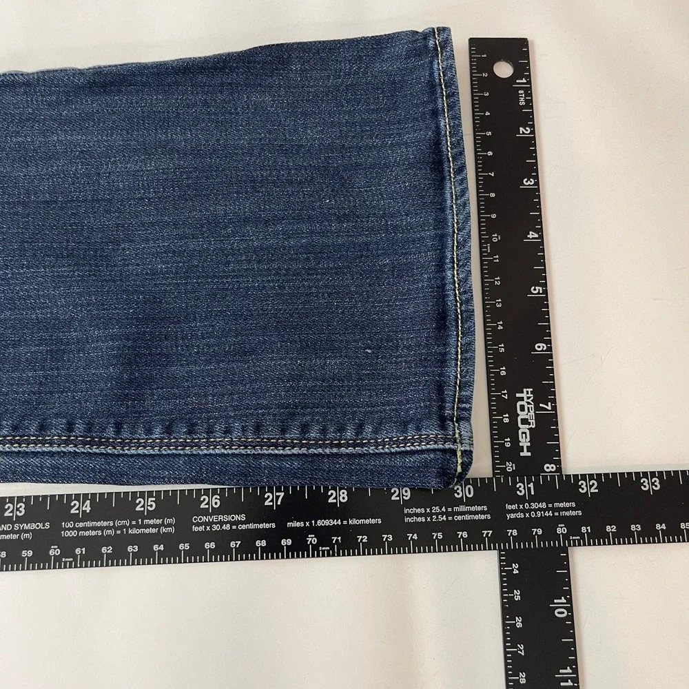 American Eagle Jeans Womens 00 Blue Artist Flare Stretch Dark Wash Low Rise Boho